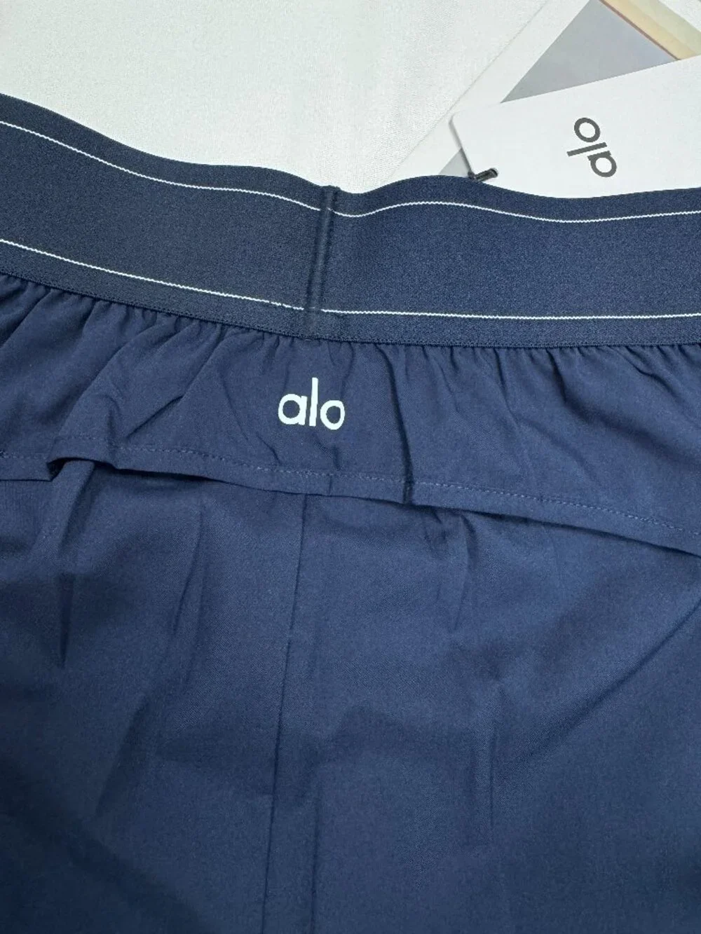 (NWT) 🏃 Alo Yoga Match Point Short Navy Blue Tennis Shorts Athletic Activewear - Picture 4 of 10
